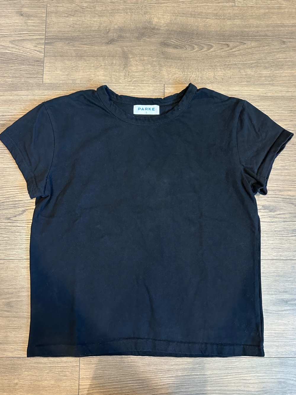Parke Black Short-Sleeve Crew Tee